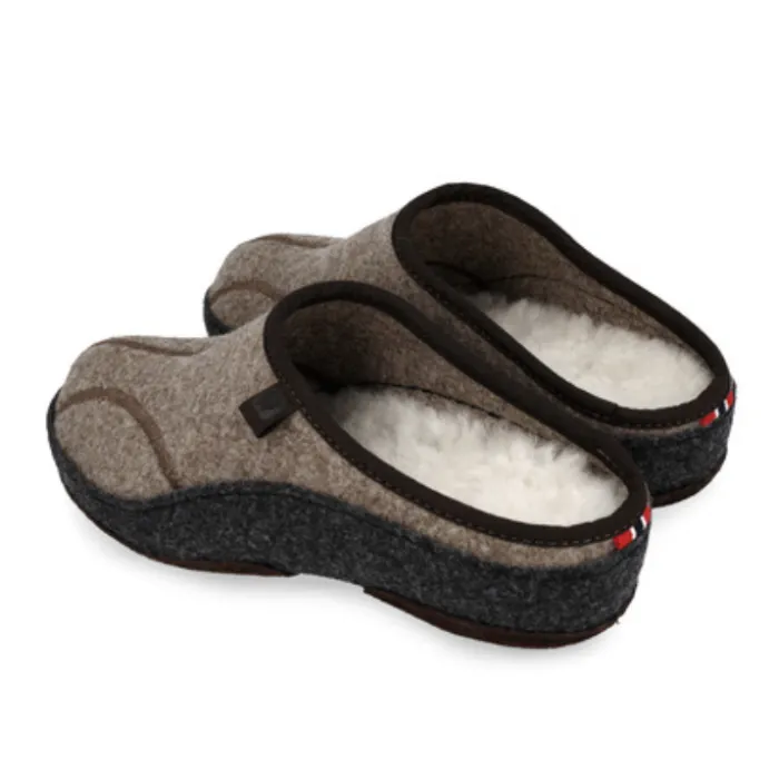 Klaveness Slipper Whool Dark Beige Women