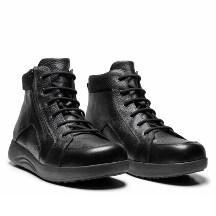 New Feet Boot With Lace And Zipper Black Men