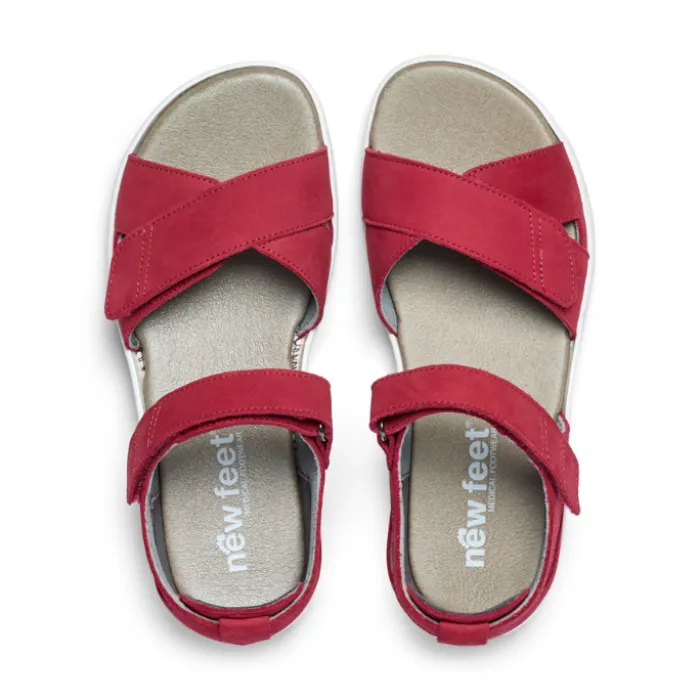 New Feet Sandal Heelcap Red Women