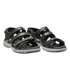 New Feet Sandal Plain Leather Black Women