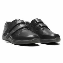 New Feet Velcro Leather/Stretch Black Men