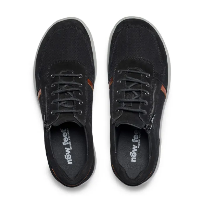New Feet Zipper & Lace Black Men